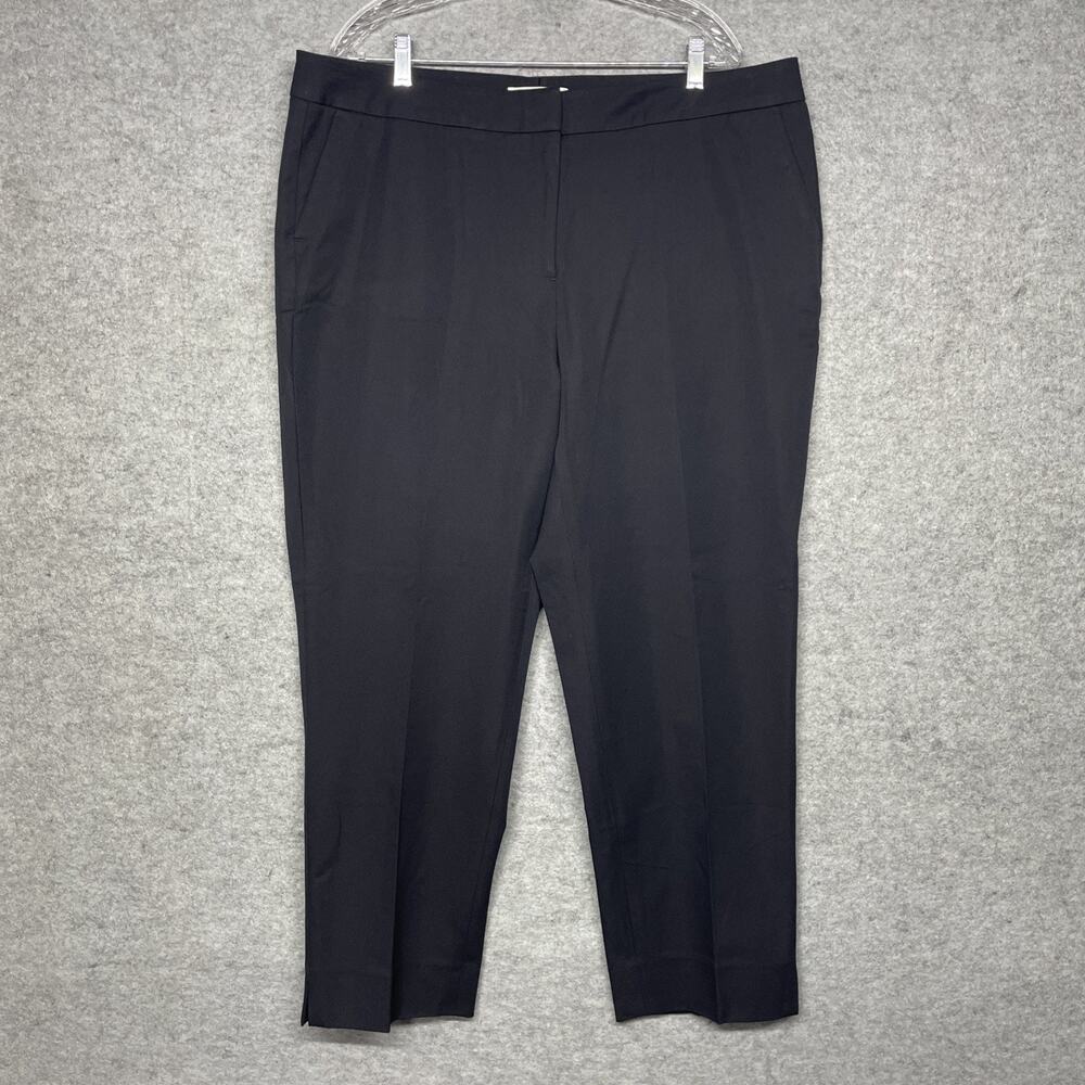 NWT Sejour Womens 18W Curvy Fit Pants Black Trousers High Rise Straight Stretch - Picture 12 of 12